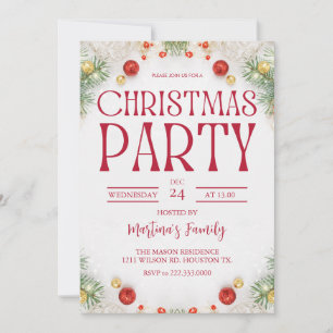 Christmas Party Invitations Holiday