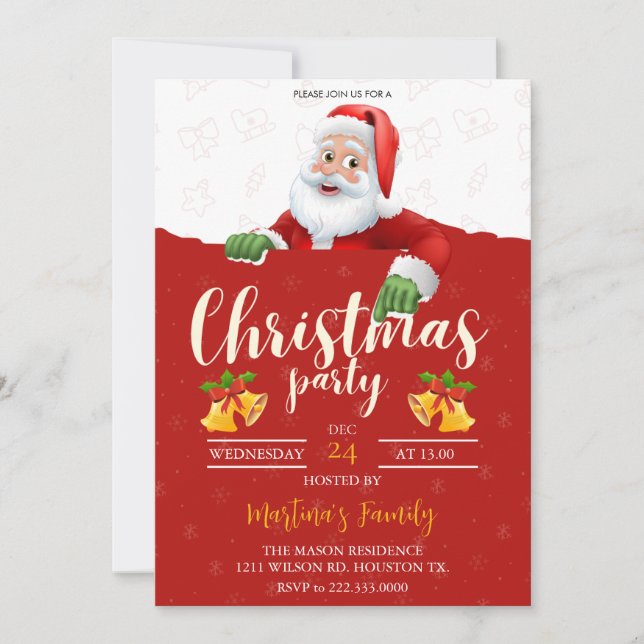 Christmas Party Invitations Holiday Party (Front)