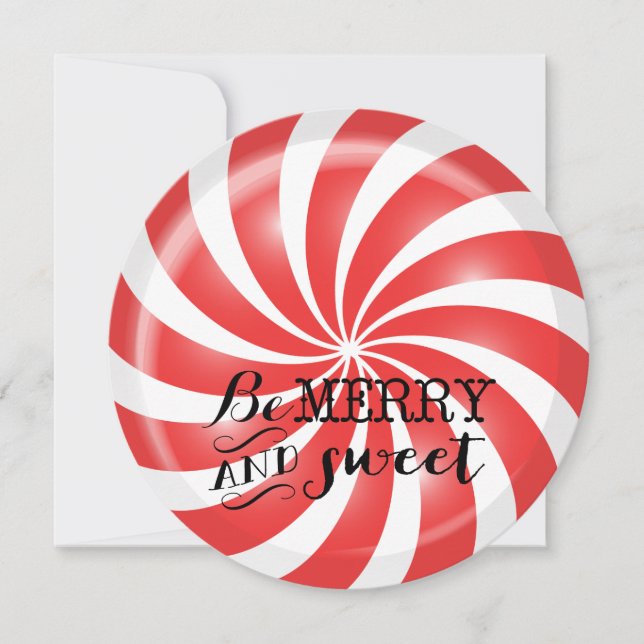 Christmas Party Invitations | Peppermint (Front)