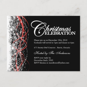 Christmas Party Invitations Postcards