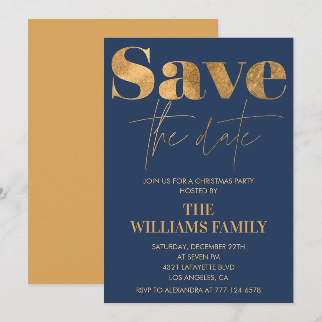 Christmas Party  invitations Save the date (Front/Back)