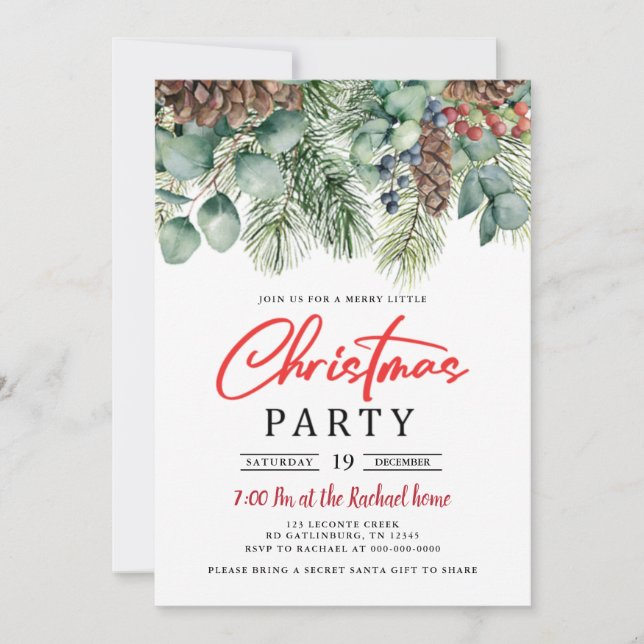 Christmas Party Invite (Front)