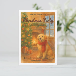 Christmas Party Invite · Cosy Dog Scene