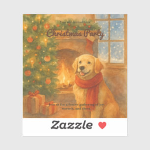 Christmas Party Invite · Cosy Dog Scene