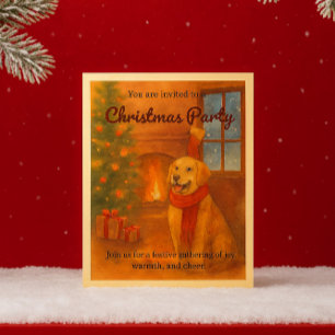 Christmas Party Invite · Cozy Dog Scene