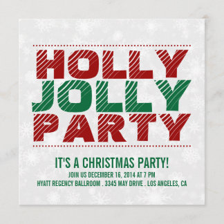 Christmas Party Invite | Holly Jolly Party