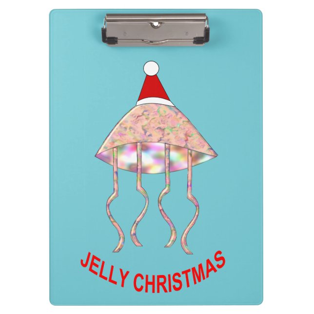 Christmas Party Jellyfish Clipboard (Front)