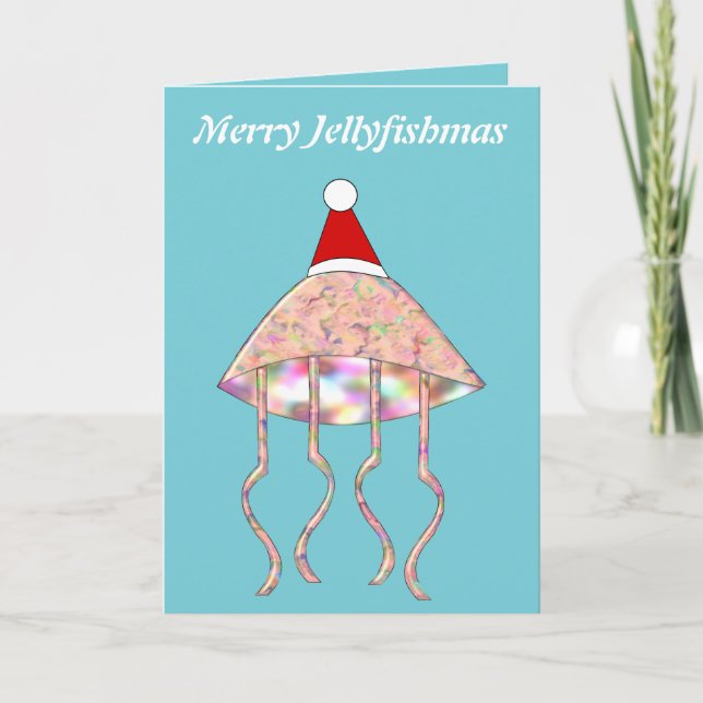 Christmas Party Jellyfish Custom Card (Front)