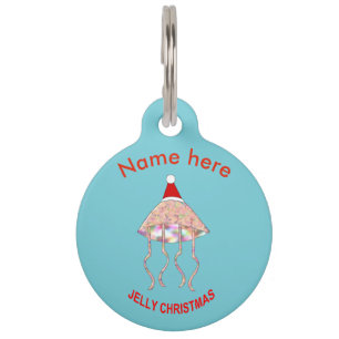 Christmas Party Jellyfish Custom Dog Tag