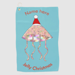 Christmas Party Jellyfish Custom Golf Towel