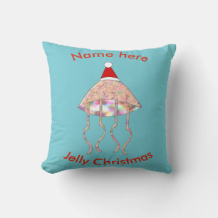 Christmas Party Jellyfish Custom Pillow