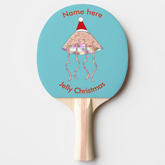 Christmas Party Jellyfish Custom Ping Pong Paddle (Front)