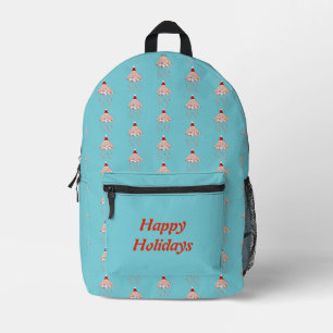 Christmas Party Jellyfish Custom Printed Backpack