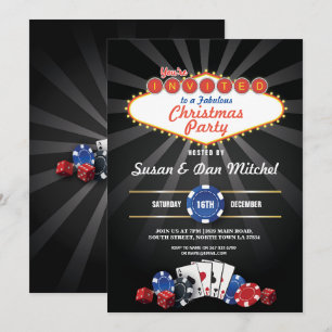 Christmas Party Las Vegas Casino Dice Invite