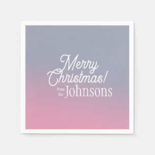 Christmas Party Lilac Pink Ombre Napkin