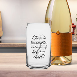 Christmas party love laughter cheer can glass