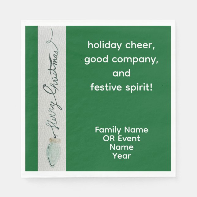Christmas Party Luncheon Napkin (Front)