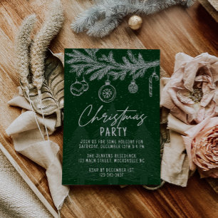 Christmas Party Minimalistic Hand Drawn  Invitation