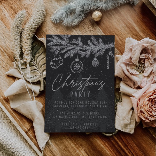 Christmas party Minimalistic Hand Drawn  Invitation (Creator Uploaded)