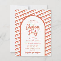 Christmas Party Modern Arch Bright Red Candy Cane