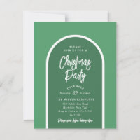 Christmas Party Modern Arch in Green