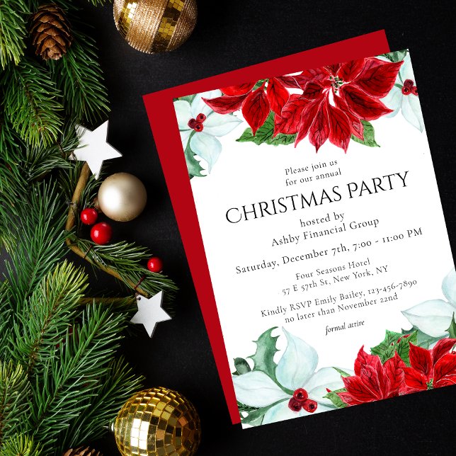 Christmas Party Modern Corporate Holiday Party Invitation (Creator Uploaded)