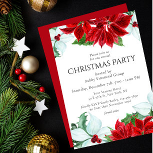 Christmas Party Modern Corporate Holiday Party Invitation