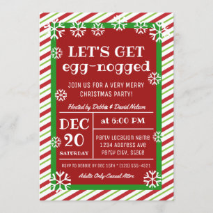 Christmas Party Modern Funny Adult Party Invitation