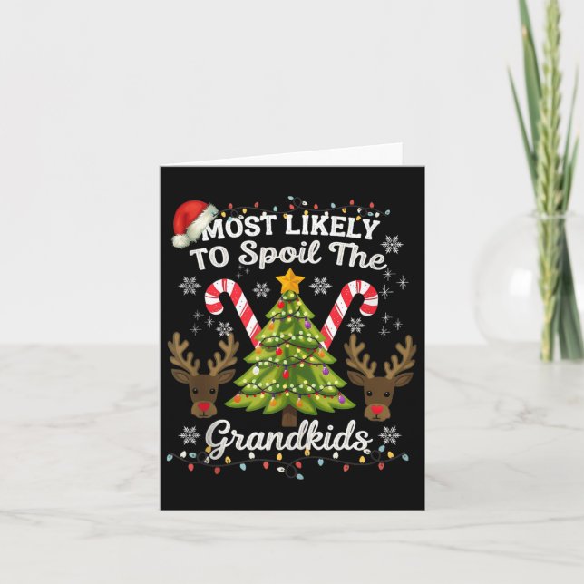 Christmas Party Most Likely To Sil The Grandkids H Card (Front)