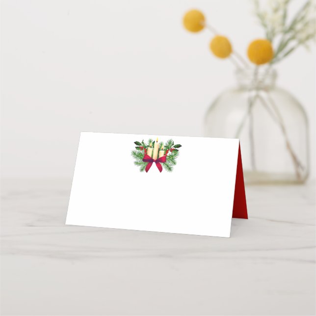 Christmas Party Name Place Card (Front)