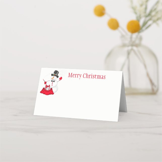 Christmas Party Name Place Card (Front)