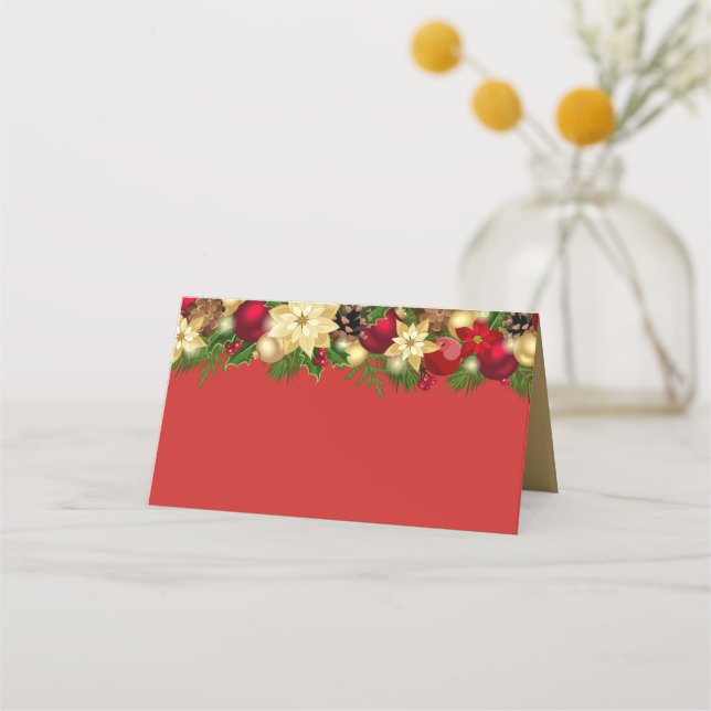 Christmas Party Name Place Card (Front)