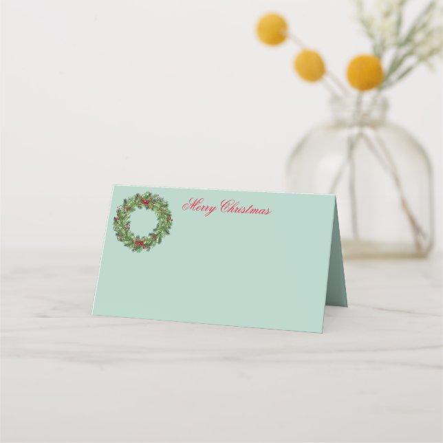 Christmas Party Name Place Card (Front)