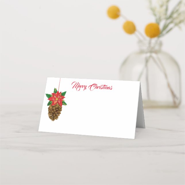 Christmas Party Name Place Card (Front)