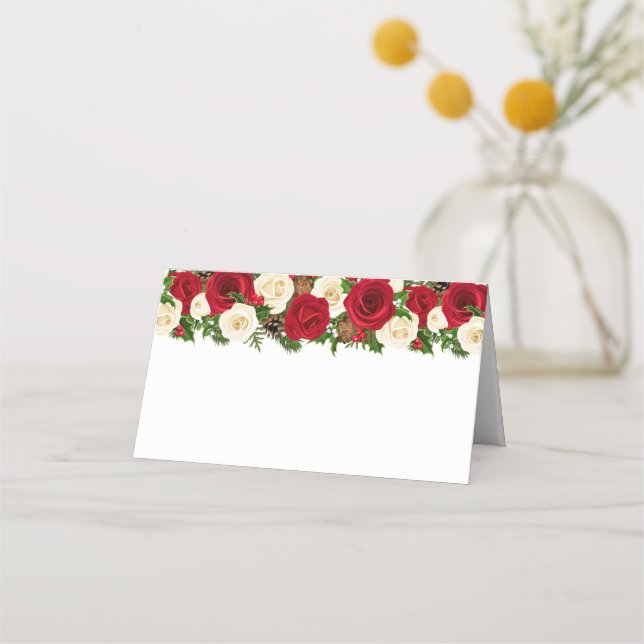 Christmas Party Name Place Card (Front)