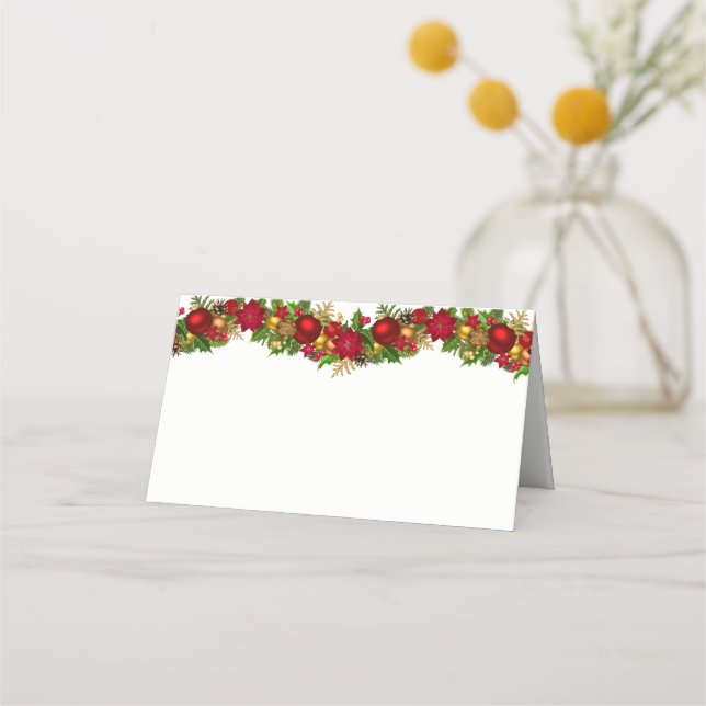 Christmas Party Name Place Card (Front)