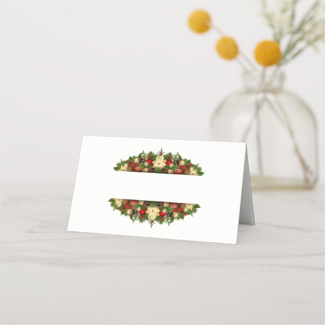 Christmas Party Name Place Card (Front)