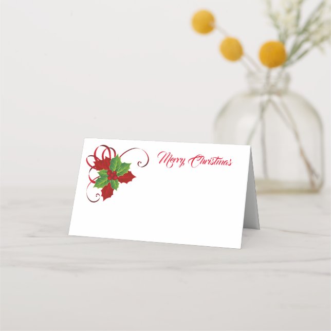 Christmas Party Name Place Card (Front)