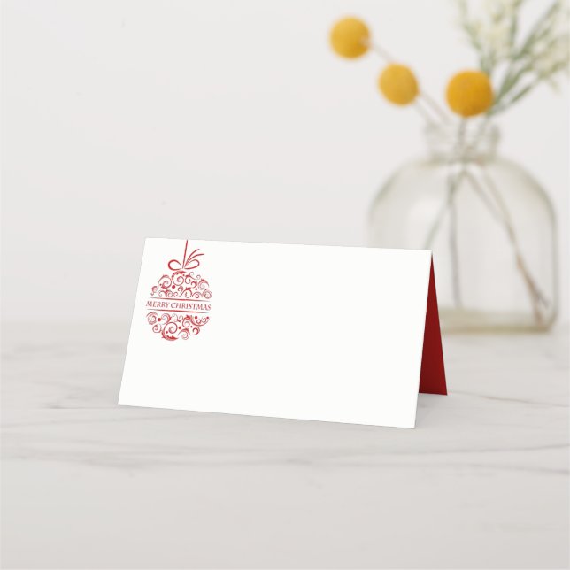 Christmas Party Name Place Card (Front)