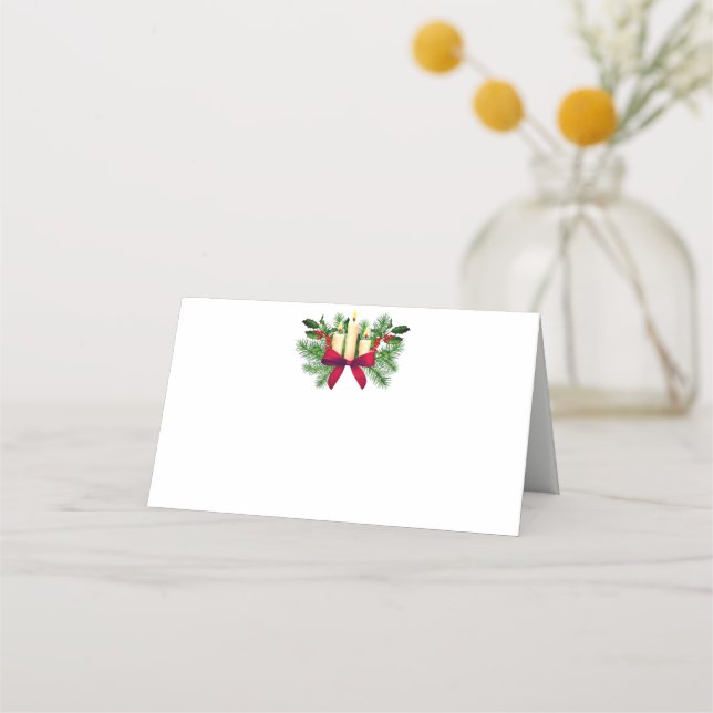 Christmas Party Name Place Card (Front)