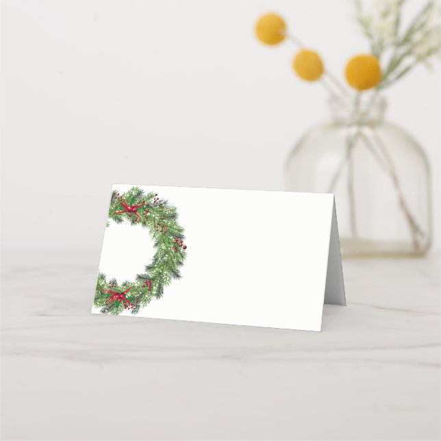 Christmas Party Name Place Card (Front)