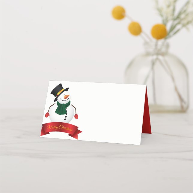 Christmas Party Name Place Card (Front)
