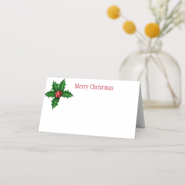 Christmas Party Name Place Card (Front)