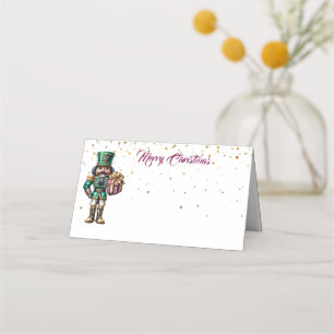 Christmas Party Name Place Card-Nutcracker Card
