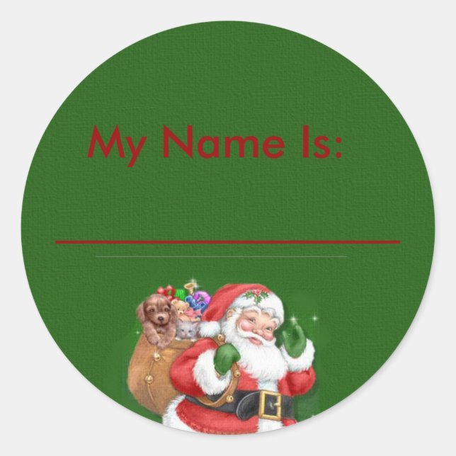 Christmas Party Name Stickers (Front)