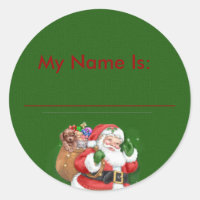 Christmas Party Name Stickers
