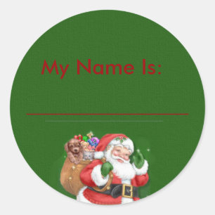Christmas Party Name Stickers
