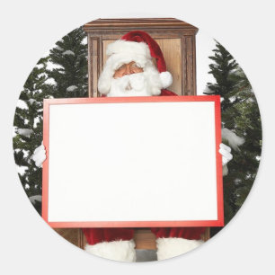 Christmas Party Name Tag Santa Claus