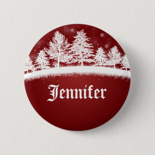 Christmas Party Name Tags 6 Cm Round Badge