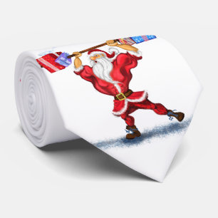 Christmas Party Neck Tie Bodybuilder Santa Fun